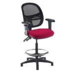 DAMS Jota mesh back draughtsmans chair with adjustable arms-28621