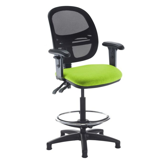 DAMS Jota mesh back draughtsmans chair with adjustable arms-28618