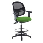 DAMS Jota mesh back draughtsmans chair with adjustable arms-28619