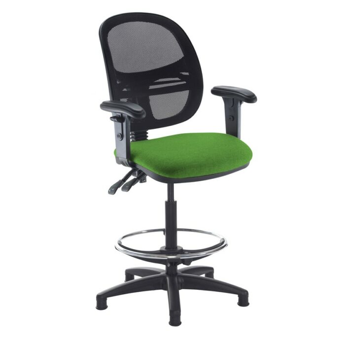 DAMS Jota mesh back draughtsmans chair with adjustable arms-28619