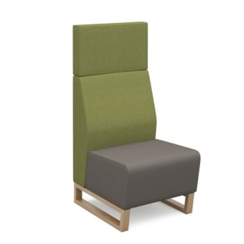DAMS Encore² modular single seater high back sofa with no arms and wooden sled frame-0