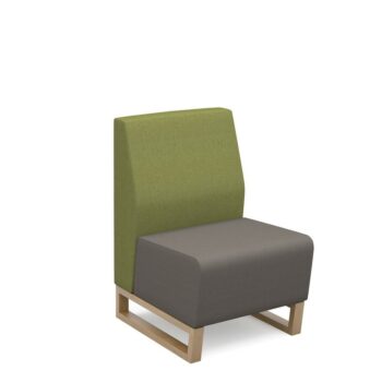 DAMS Encore² modular single seater low back sofa with no arms and wooden sled frame-0