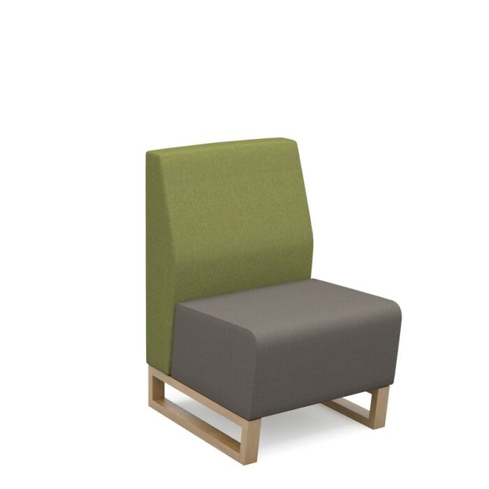 DAMS Encore² modular single seater low back sofa with no arms and wooden sled frame-0