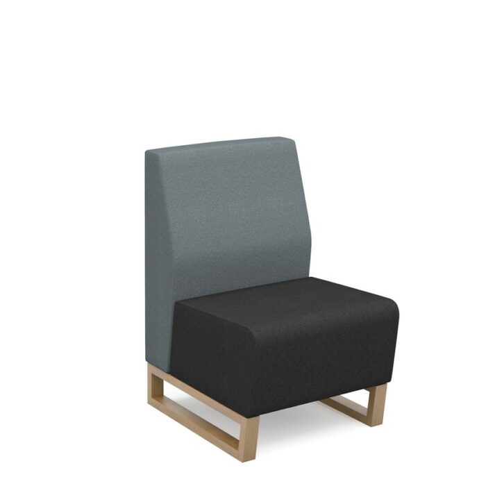 DAMS Encore² modular single seater low back sofa with no arms and wooden sled frame-30867