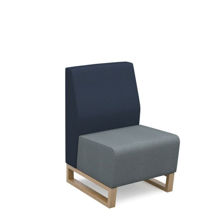 DAMS Encore² modular single seater low back sofa with no arms and wooden sled frame-30869