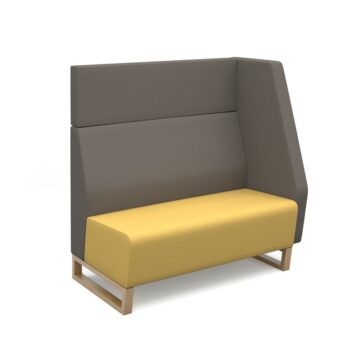 DAMS Encore² modular double seater high back sofa with left hand arm and wooden sled frame-0