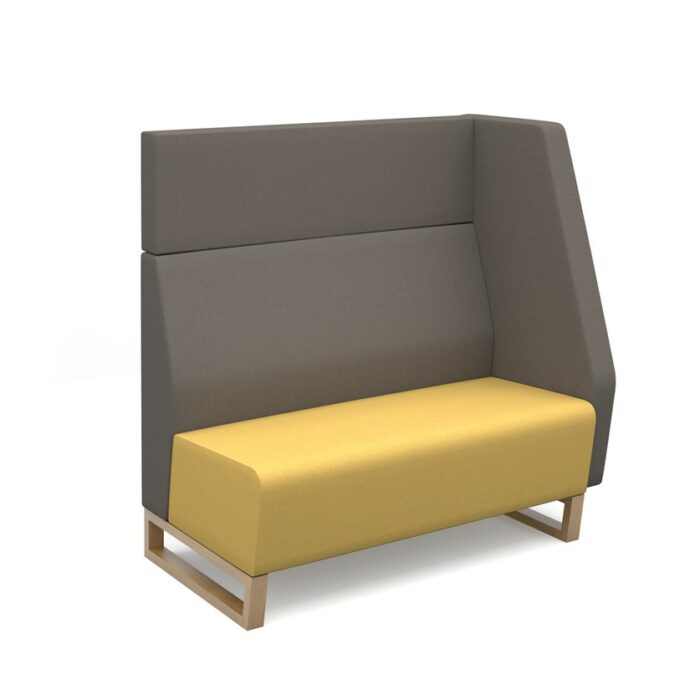 DAMS Encore² modular double seater high back sofa with left hand arm and wooden sled frame-0
