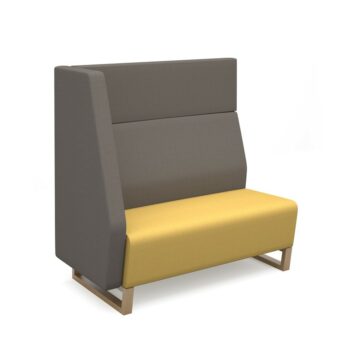 DAMS Encore² modular double seater high back sofa with right hand arm and wooden sled frame-0