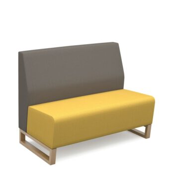 DAMS Encore² modular double seater low back sofa with no arms and wooden sled frame-0