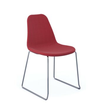 DAMS Suzi fully upholstered chair with chrome skid frame - made to order-0