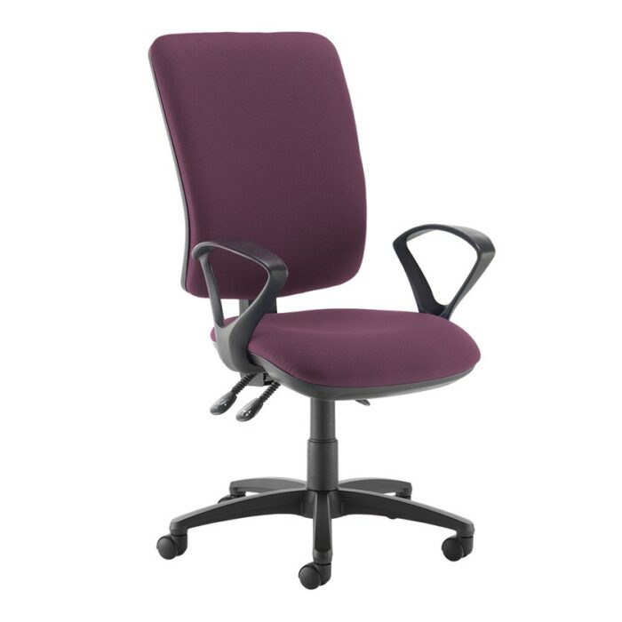 DAMS Senza extra high back operator chair with fixed arms-28211