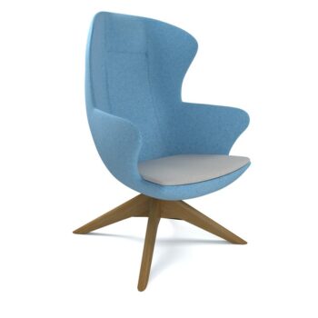 DAMS Figaro high back chair with solid wooden base-0