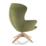 DAMS Figaro high back chair with solid wooden base-30051