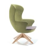 DAMS Figaro high back chair with solid wooden base-30050