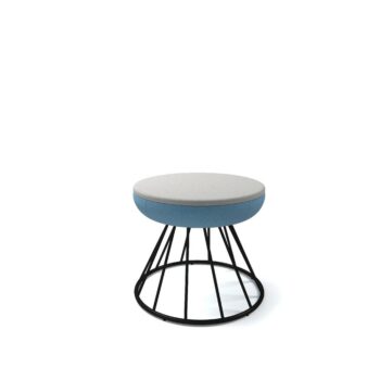 DAMS Figaro low foot stool with black spiral base - made to order-0