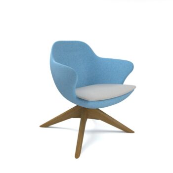 DAMS Figaro medium back chair with solid wooden base-0