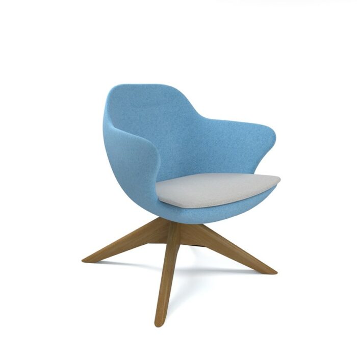 DAMS Figaro medium back chair with solid wooden base-0