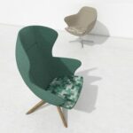 DAMS Figaro medium back chair with solid wooden base-30086