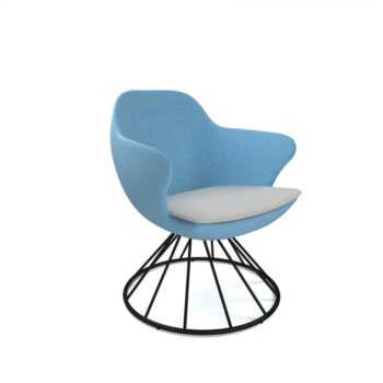 DAMS Figaro medium back chair with black spiral base - made to order-0