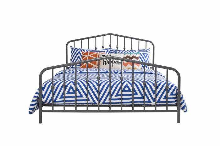 Dorel Novogratz Bushwick Metal Bed - King - Grey-0