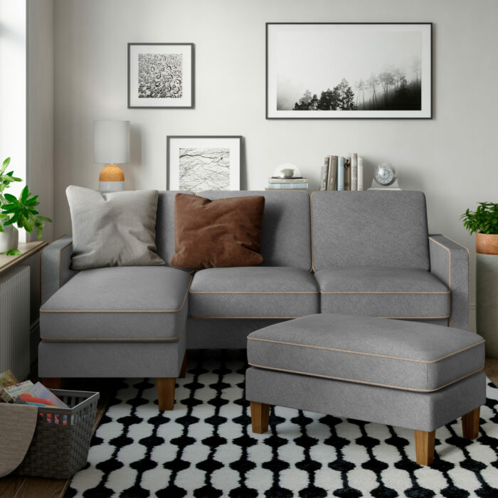 Dorel Novogratz Bowen Ottoman - Grey-31689