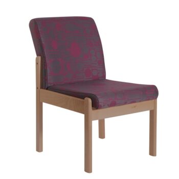 DAMS Meavy modular beech wooden frame single chair with no arms 520mm wide - made to order-0