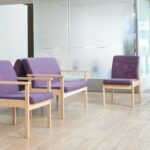DAMS Meavy modular beech wooden frame double chair with double arms 1050mm wide - made to order-30011