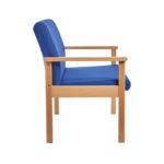 DAMS Meavy modular beech wooden frame double chair with double arms 1050mm wide - made to order-30013