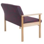 DAMS Meavy modular beech wooden frame double chair with double arms 1050mm wide - made to order-30015