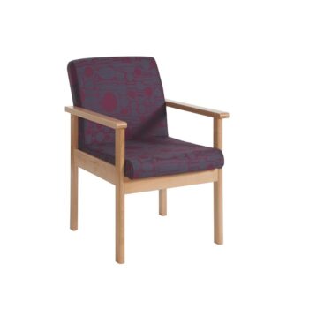DAMS Meavy modular beech wooden frame single chair with double arms 570mm wide - made to order-0
