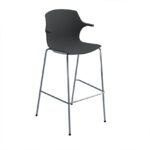 DAMS Roscoe high stool with chrome legs and plastic shell-27973