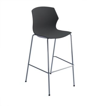 DAMS Roscoe high stool with chrome legs and plastic shell-0