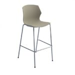 DAMS Roscoe high stool with chrome legs and plastic shell-27978