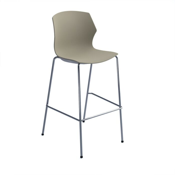 DAMS Roscoe high stool with chrome legs and plastic shell-27978
