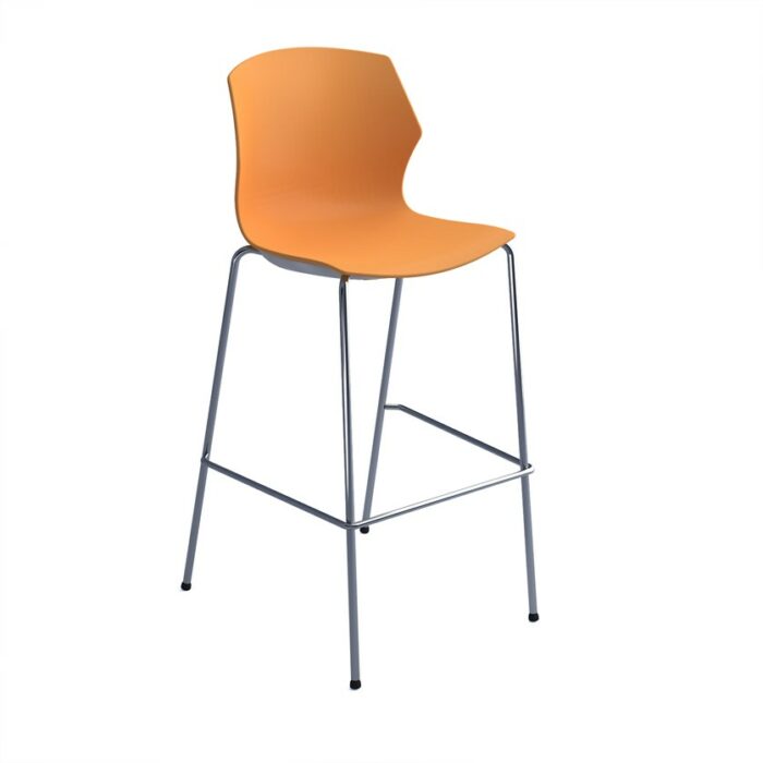 DAMS Roscoe high stool with chrome legs and plastic shell-27977