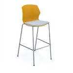 DAMS Roscoe high stool with chrome legs and plastic shell - made to order seat-27987