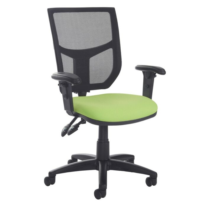 DAMS Altino 3 lever high mesh back operators chair with adjustable arms - made to order-0