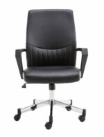 Dorel Alphason Brooklyn Designed Faux Leather Low Back Chair - Black-30265