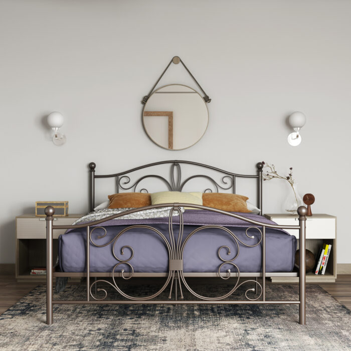 Dorel Bombay Metal Bed - Double - Bronze-30533