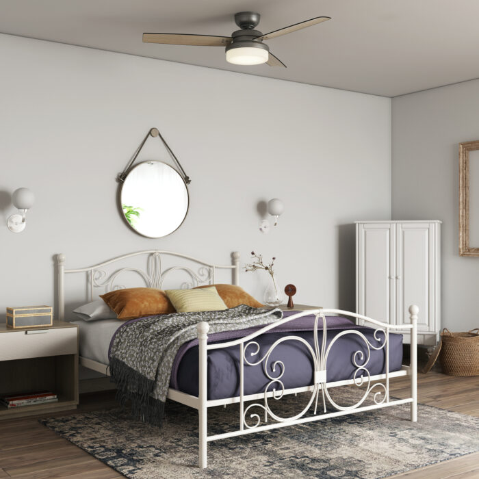 Dorel Bombay Metal Bed - Double - White-30559