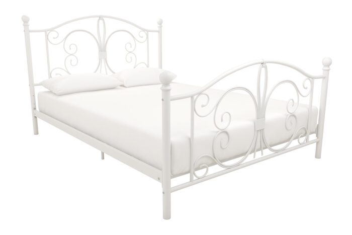 Dorel Bombay Metal Bed - Double - White-30554