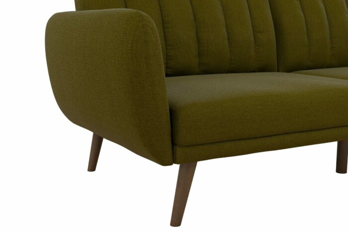 Dorel Novogratz Brittany Sofa Bed Wooden Legs - Linen - Green-31619