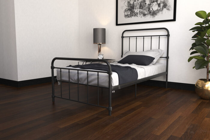 Dorel Wallace Metal Bed - Single - Black-31365