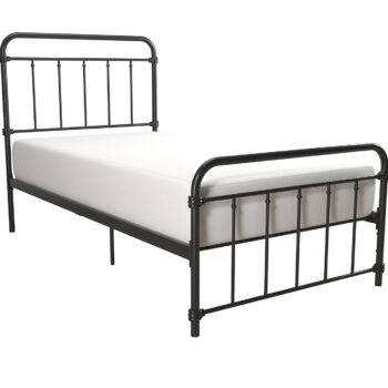 Dorel Wallace Metal Bed - Single - Black-0