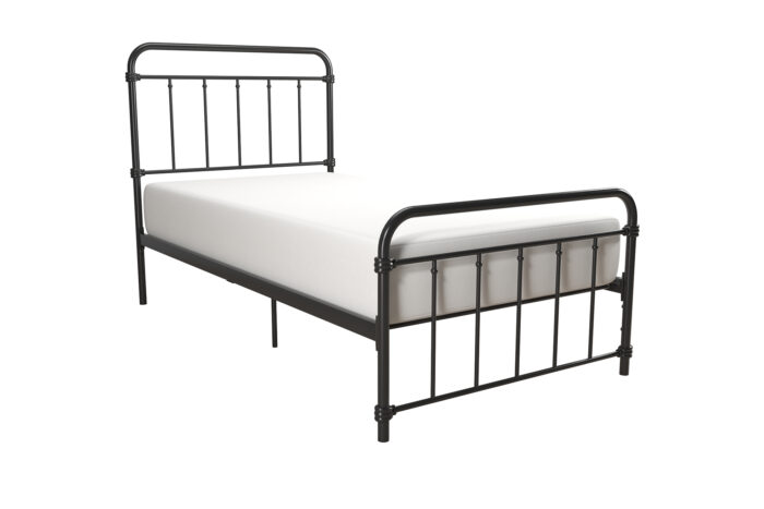 Dorel Wallace Metal Bed - Single - Black-0
