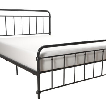 Dorel Wallace Metal Bed - Double - Black-0