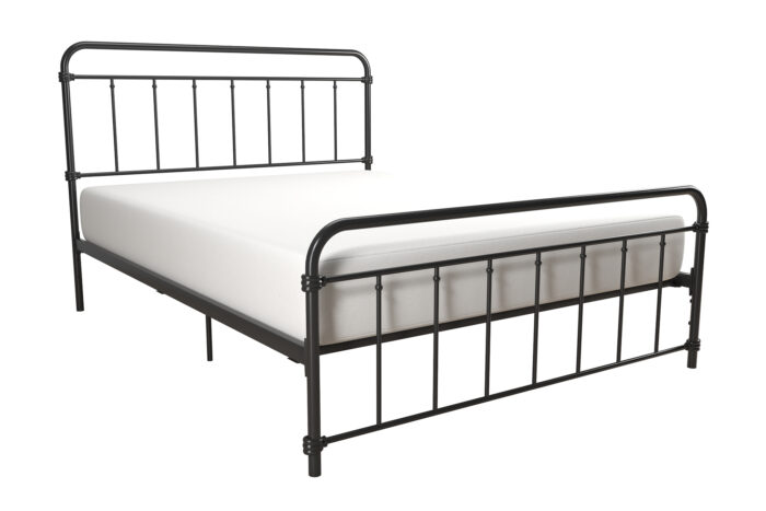 Dorel Wallace Metal Bed - Double - Black-0