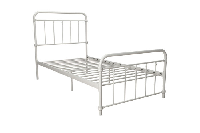 Dorel Wallace Metal Bed - Single - White-31375