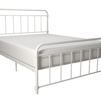 Dorel Wallace Metal Bed - King - White-0