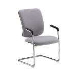 DAMS Senza visitors chair with chrome cantilever frame - made to order-0